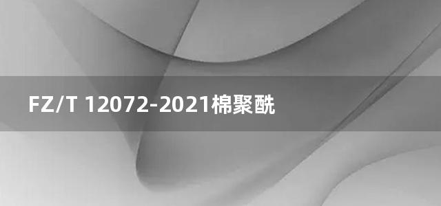 FZ/T 12072-2021棉聚酰胺酯纤维混纺本色纱线